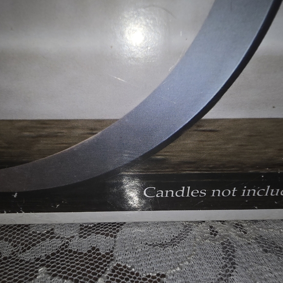 Elegant Black Metal Candle Holder with jewelwed Cross Design - Picture 3 of 3